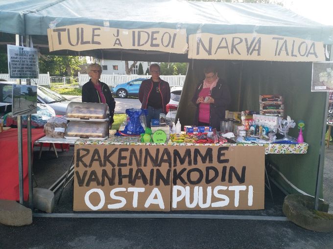 Tapaamisiin Narvan torilla lauantaisin klo 8-10.30. Pullia toki voi koittaa varata isompia eriä muulloinkin  050 50 12760 Tapani. KORVAPUUSTEJA VALMISTETTU TÄHÄN MENNESSÄ 7587. Vanhainkoti-rahasta on nyt kasassa noin 100%. Tuhannet kiitokset tuestanne!
